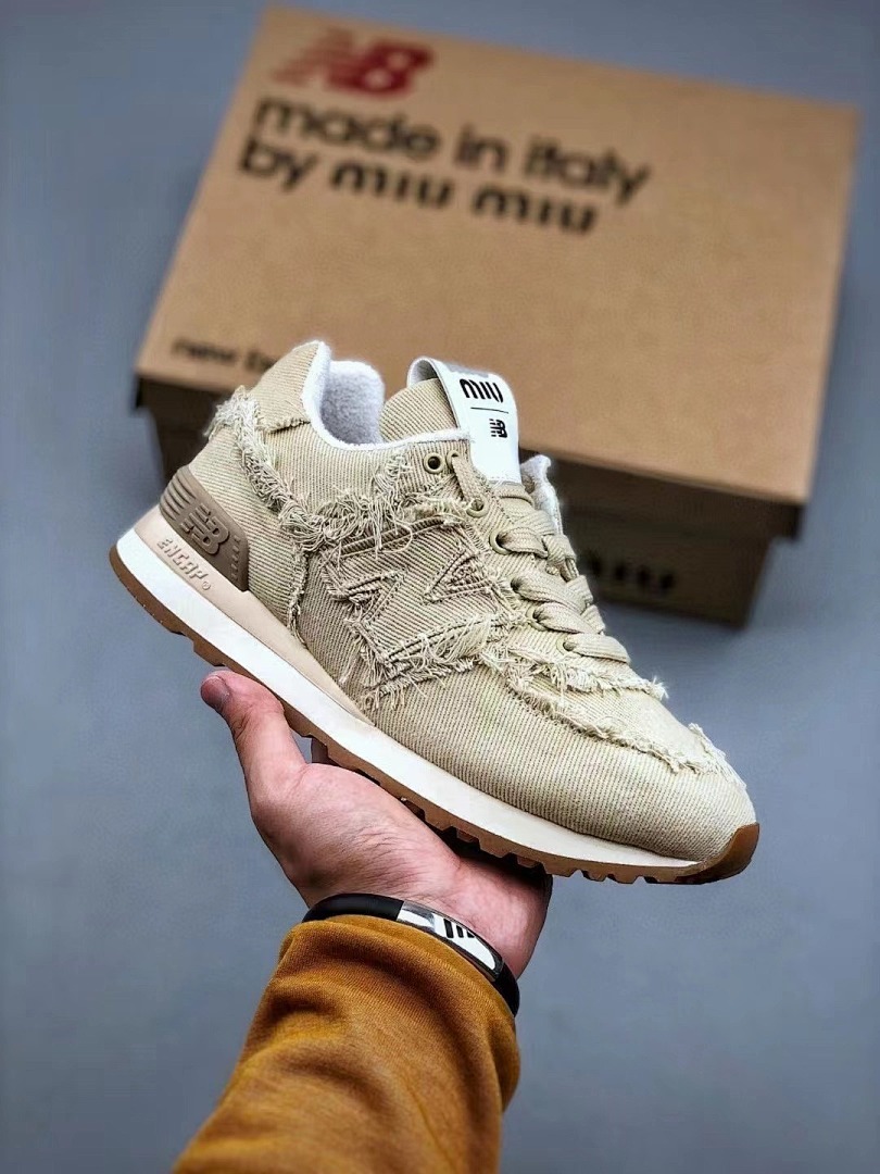 New Balance 574 Protection Pack Refined Future Sandstone U574LGW Men's Women's Lifestyle Sneakers Distressed Frayed Canvas Shoes Khaki Beige - Image 8