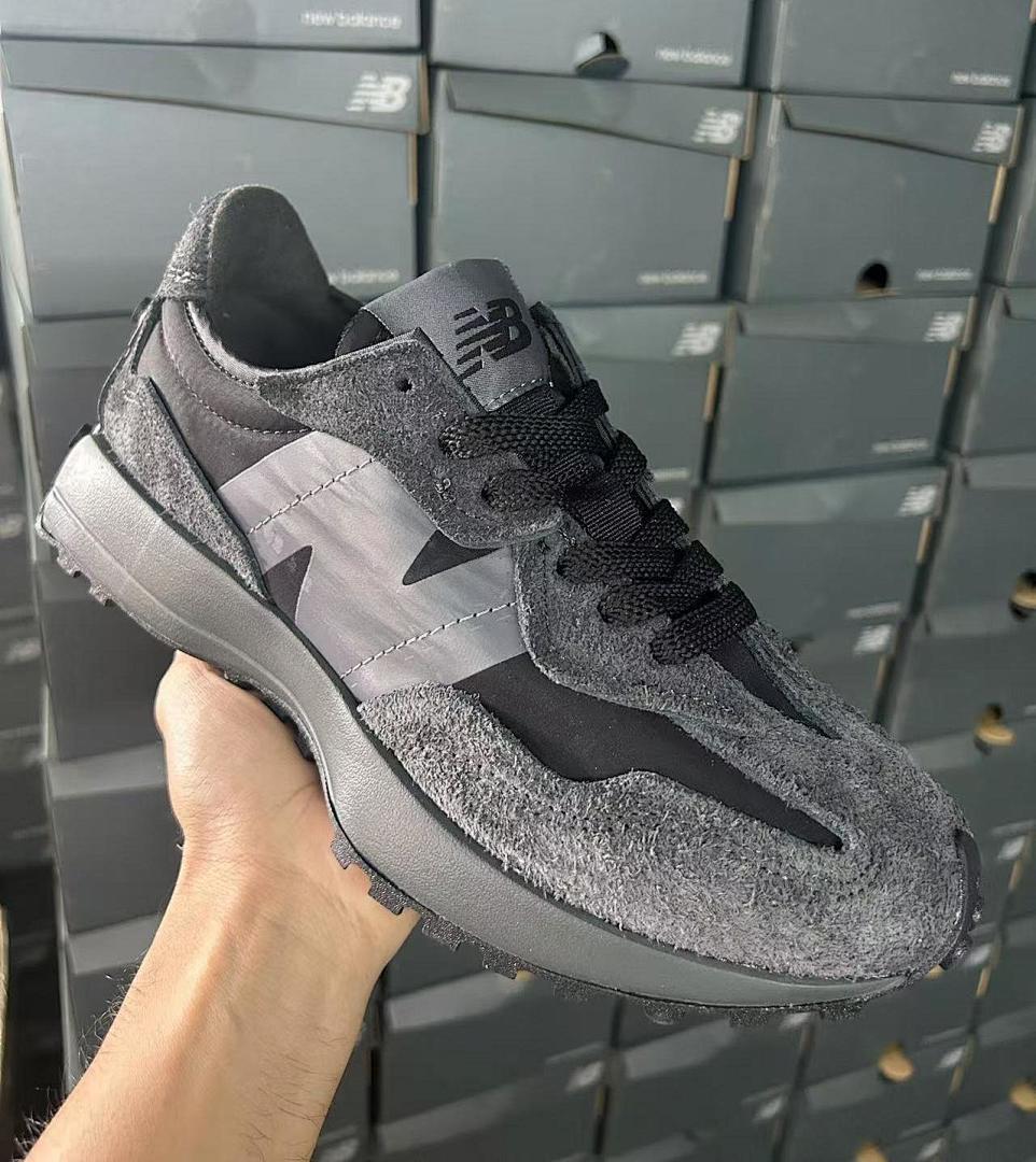 New Balance 327 Castlerock Black Shaggy Suede Lifestyle Sneakers MS327LAB