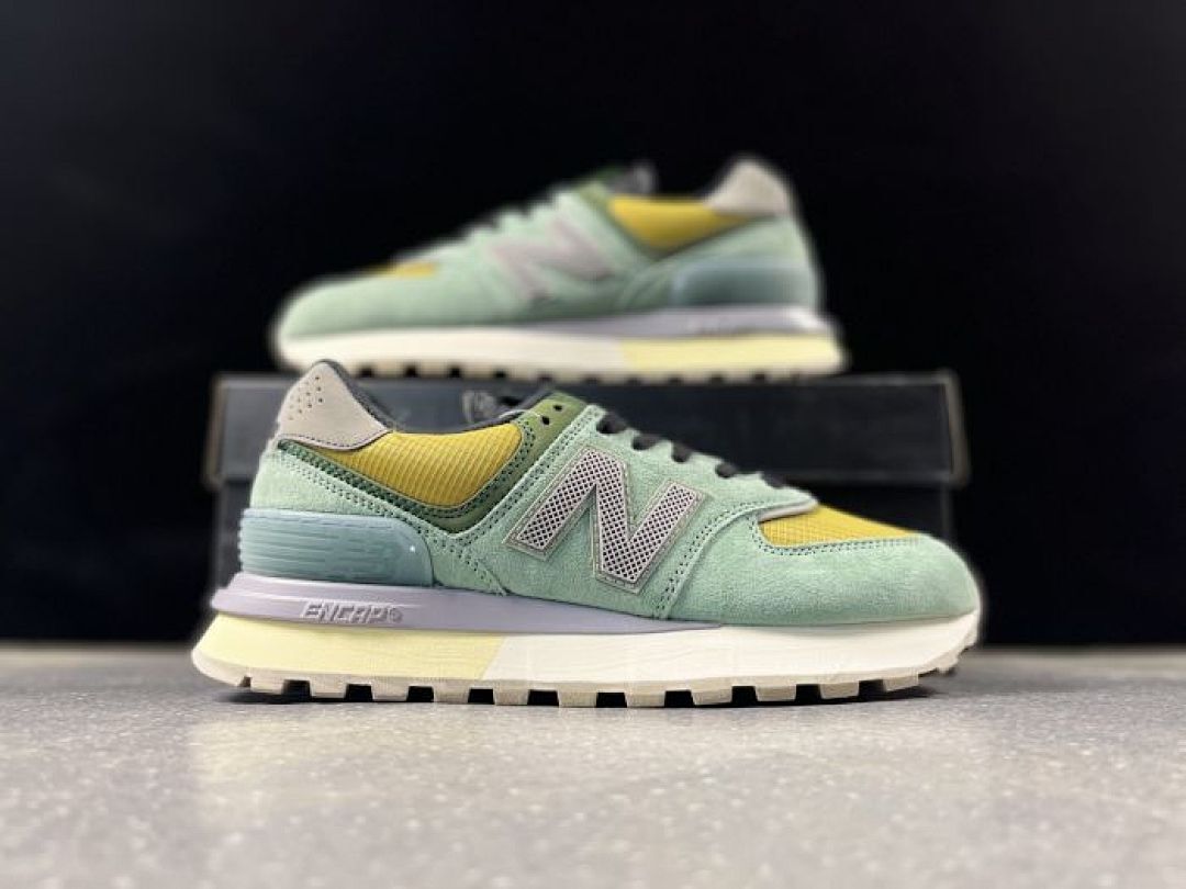 New Balance 574 Legacy Mint Green Yellow Grey Purple Lifestyle Sneakers