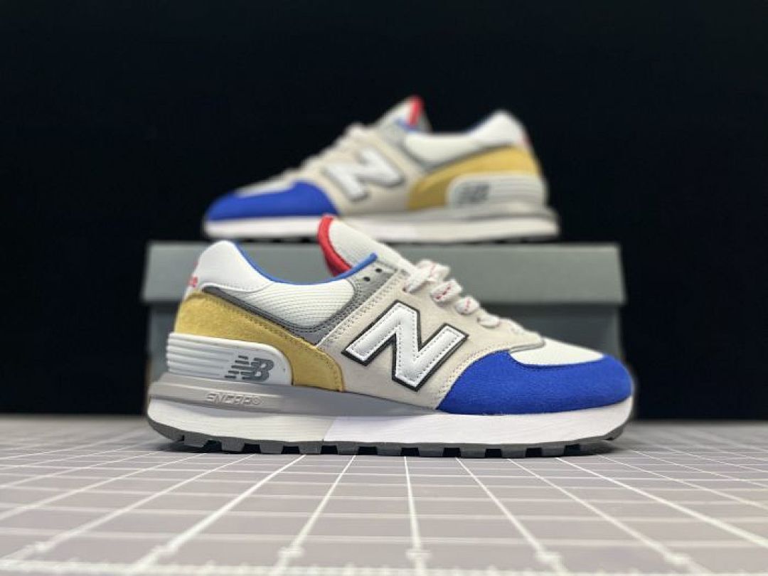 New Balance 574 Legacy U574LGG1 Royal Blue Yellow White Grey Red Accent Lifestyle Sneakers