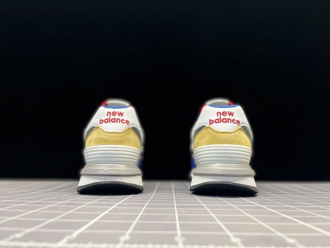 New Balance 574 Legacy U574LGG1 Royal Blue Yellow White Grey Red Accent Lifestyle Sneakers - Image 4
