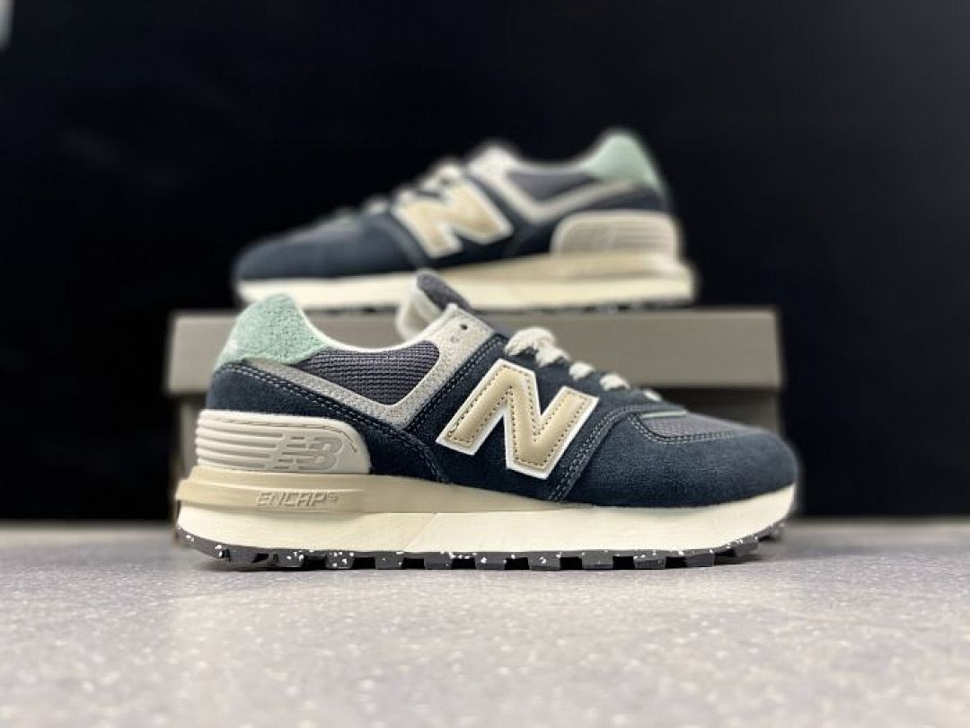 New Balance 574 Legacy Dark Navy Cream Mint Green Men's Women's Casual Lifestyle Sneakers Shoes Trainers