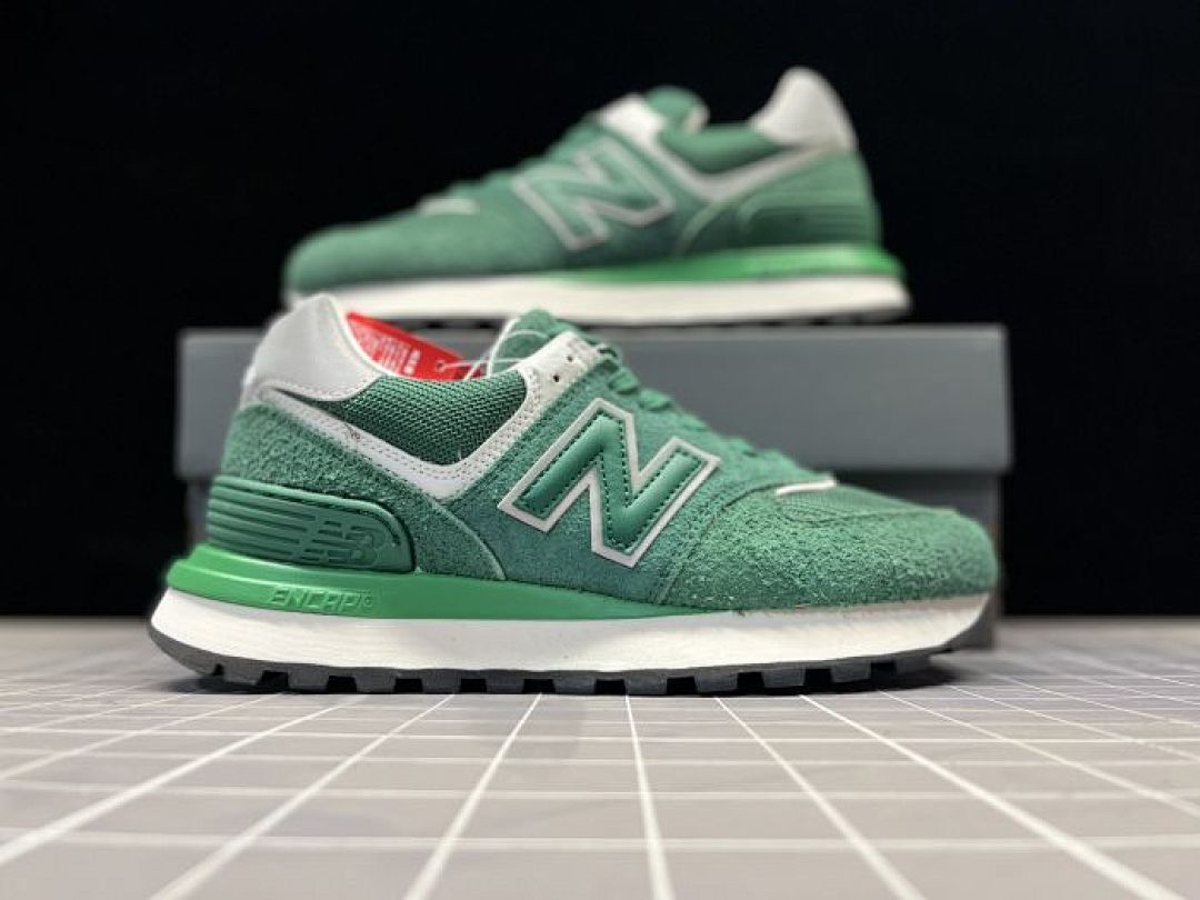 New Balance 574 Legacy Forest Green White Suede Lifestyle Sneakers Shoes U574LGGD