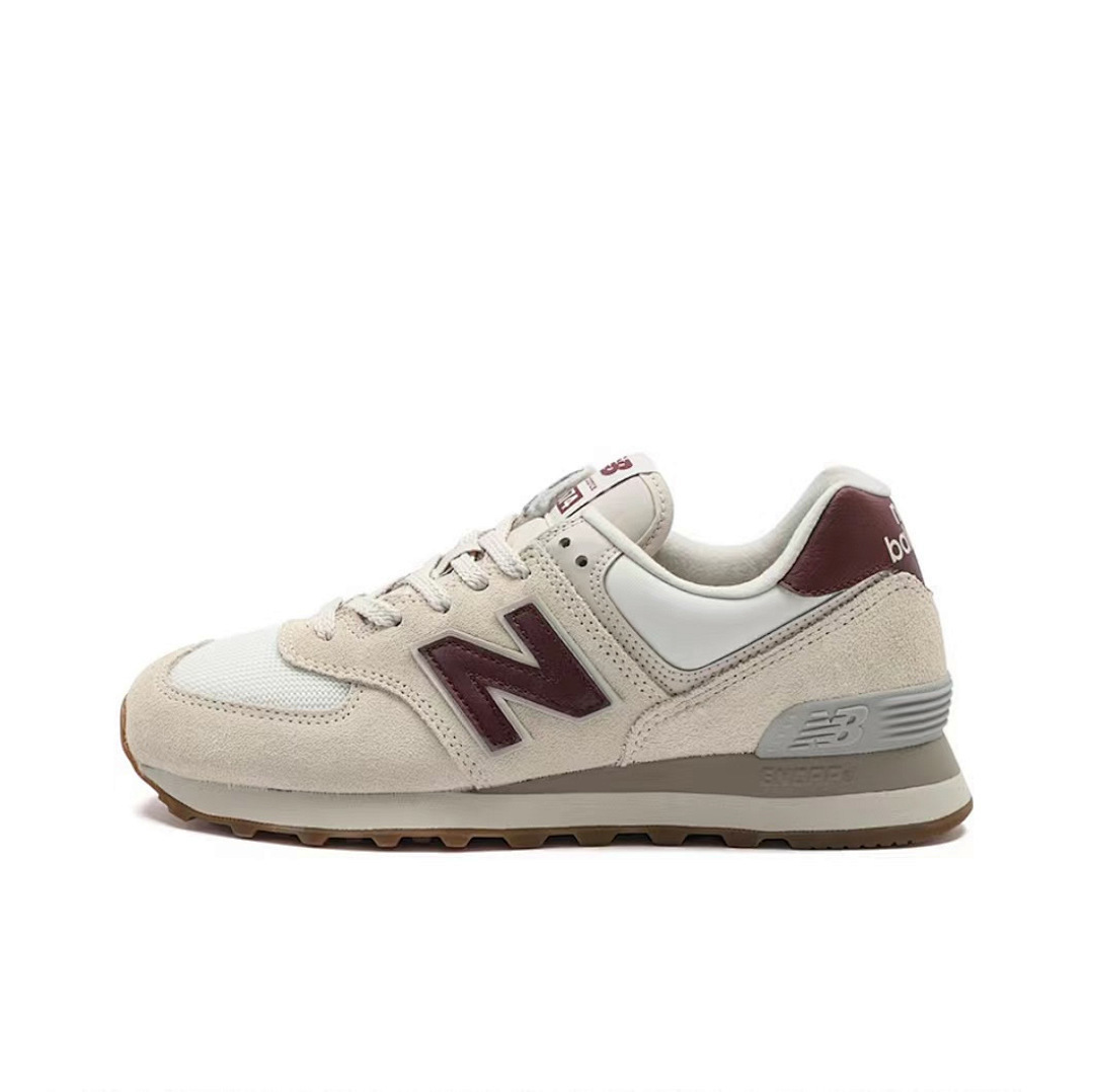 New Balance 574 ML574EVB Sea Salt Bone Burgundy Gum Sole Classic Lifestyle Sneakers Men's Women's Shoes Trainers
