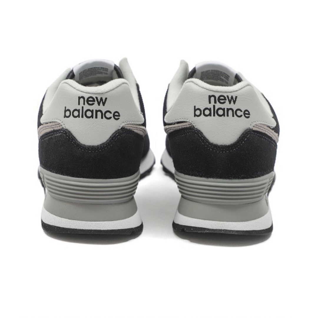 New Balance 574 Men's Classic Lifestyle Sneakers Black Grey ML574ENCAP - Image 3