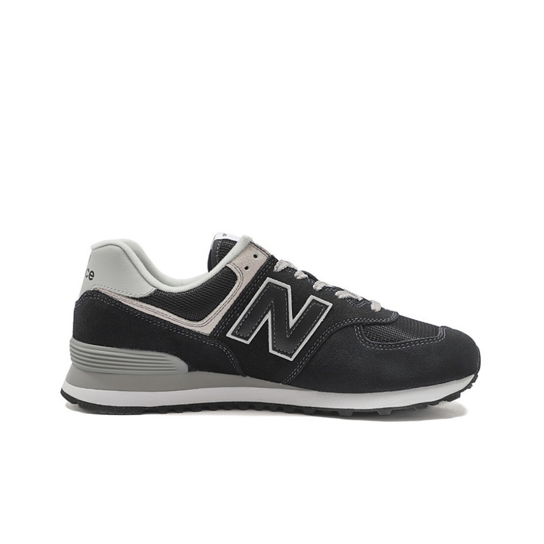 New Balance 574 Men's Classic Lifestyle Sneakers Black Grey ML574ENCAP - Image 5