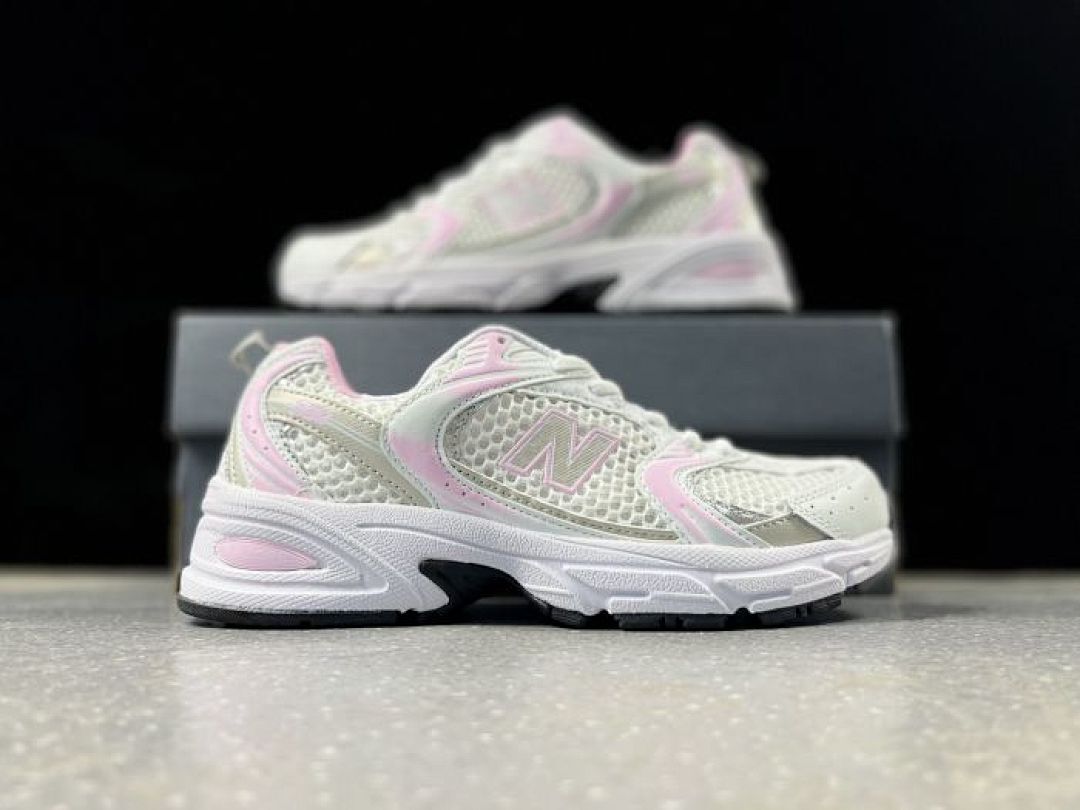 New Balance 530 MR530CC White Pink Silver Metallic Lifestyle Running Sneakers