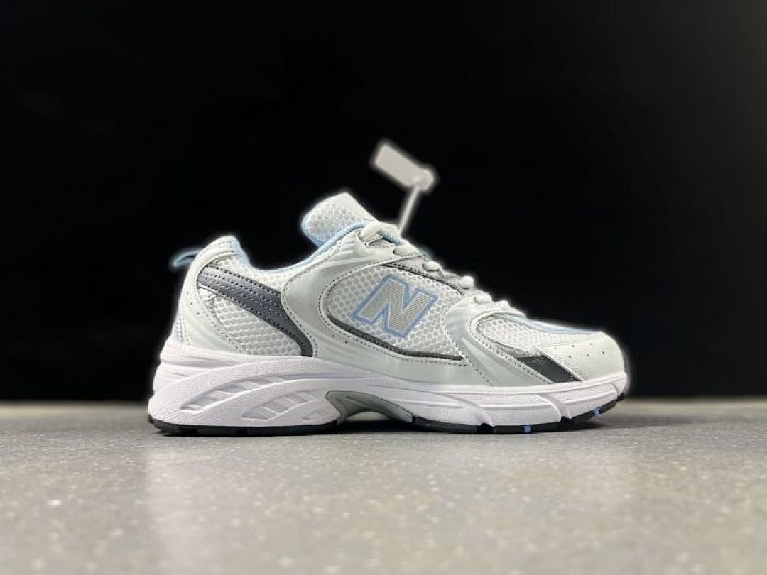 New Balance 530 White Silver Light Blue Retro Running Sneakers MR530AA - Image 4