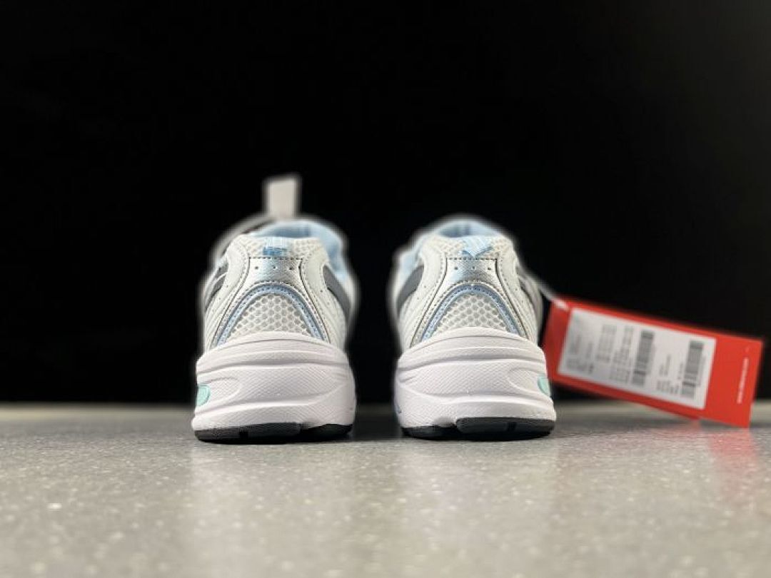 New Balance 530 White Silver Light Blue Retro Running Sneakers MR530AA - Image 6