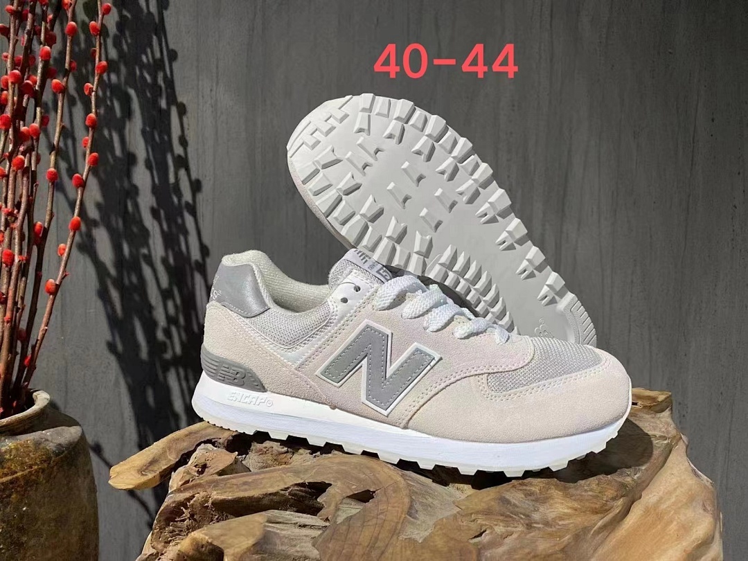 New Balance 574 ML574 Classic Sneakers Men's Women's Casual Running Shoes Light Grey Beige Cream ENCAP Suede Mesh