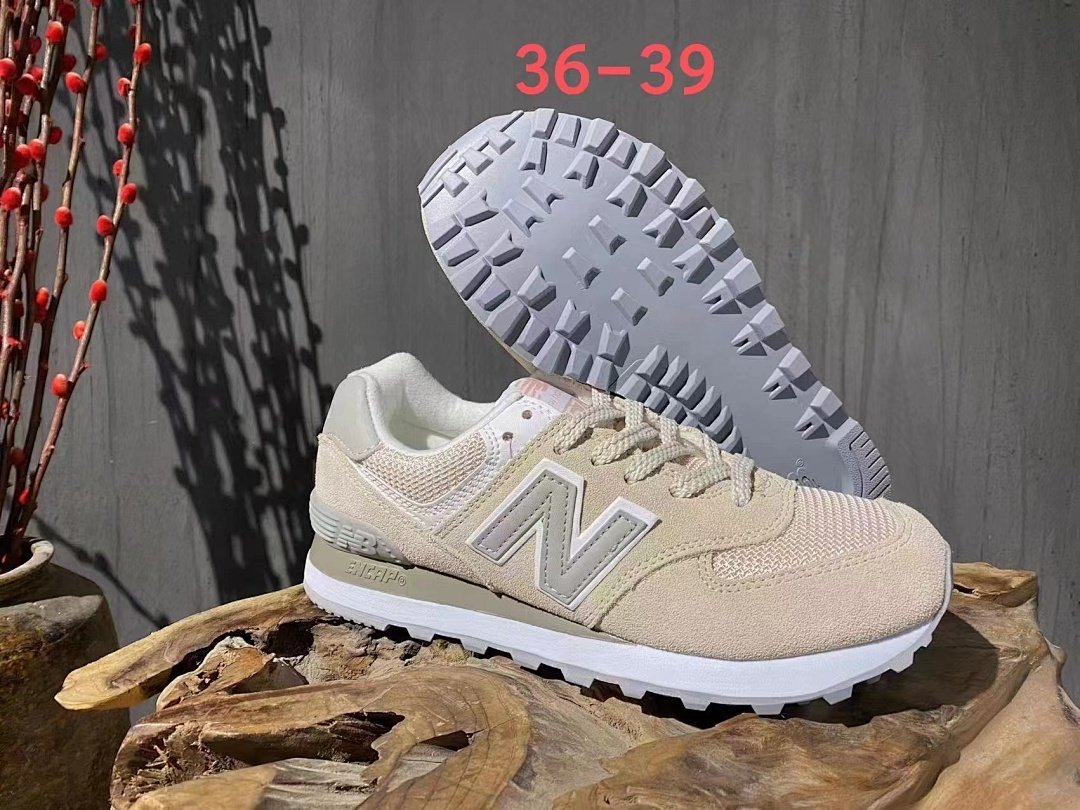 New Balance 574 Classic Lifestyle Sneakers Beige Cream Grey ENCAP