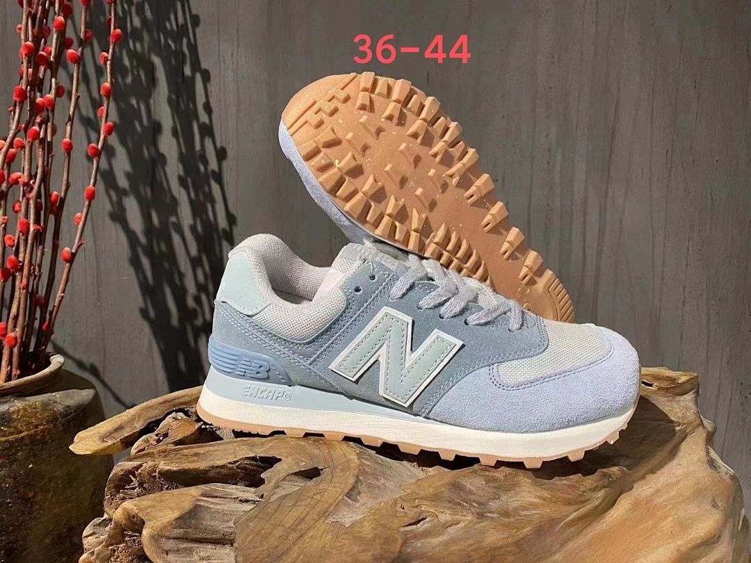 New Balance 574 Sky Blue Suede Mesh ENCAP Lifestyle Sneakers Gum Sole