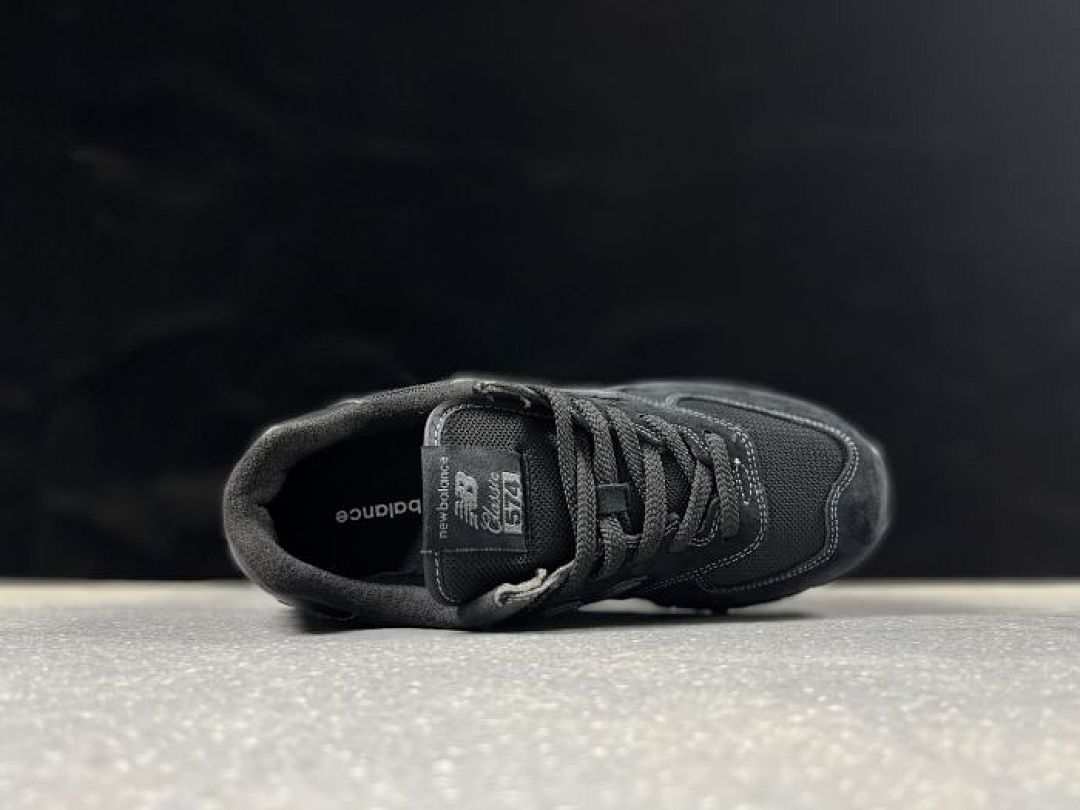 New Balance 574 Classic Lifestyle Sneakers Dark Grey Suede Mesh Men's Women's Shoes ML574EGG - Image 3