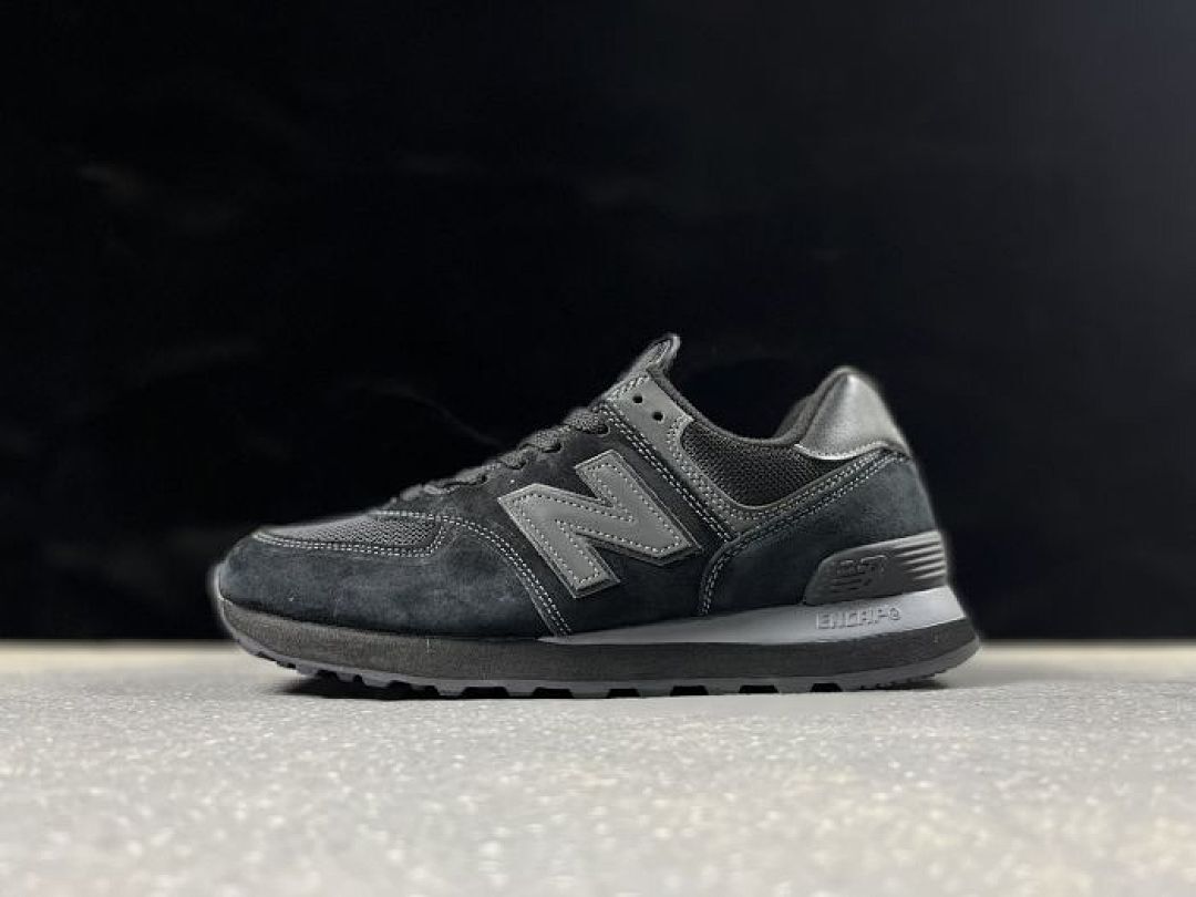 New Balance 574 Classic Lifestyle Sneakers Dark Grey Suede Mesh Men's Women's Shoes ML574EGG - Image 7
