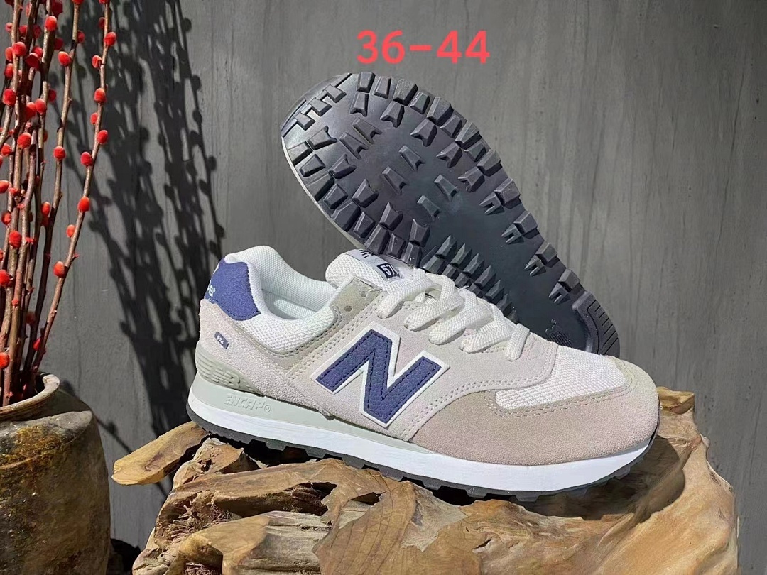 New Balance 574 Classic Lifestyle Sneakers Grey Navy Suede Mesh ENCAP Unisex