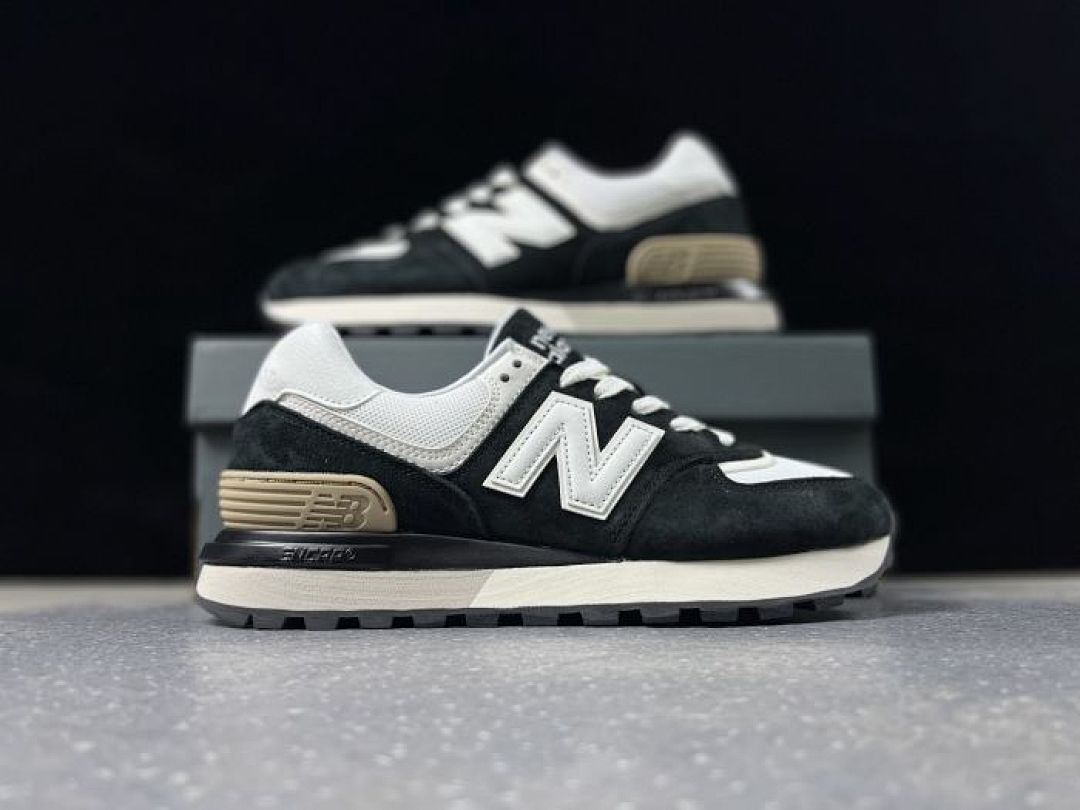 New Balance 574 Legacy Black White Beige Unisex Lifestyle Casual Sneakers Shoes U574LG