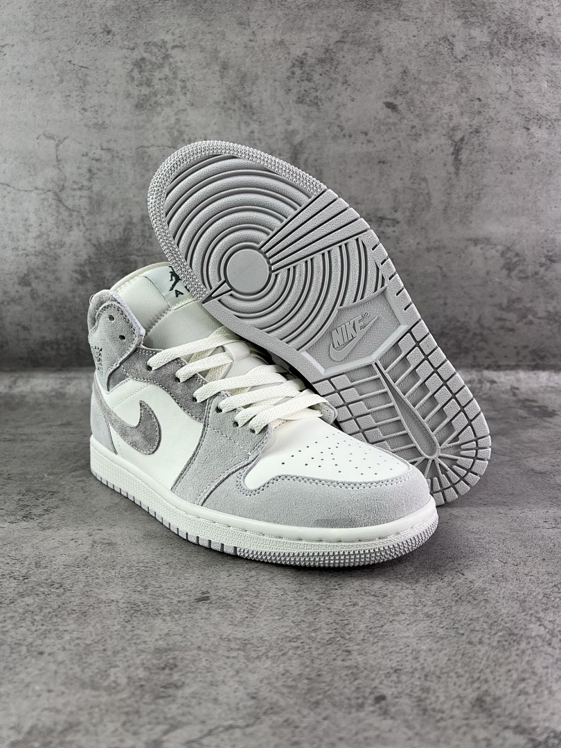 Air Jordan 1 High OG "Stealth" Grey White Men's Sneakers 555088-037 - Image 8