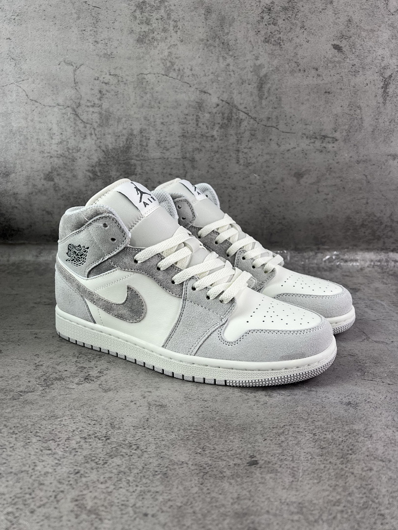 Air Jordan 1 High OG "Stealth" Grey White Men's Sneakers 555088-037 - Image 10