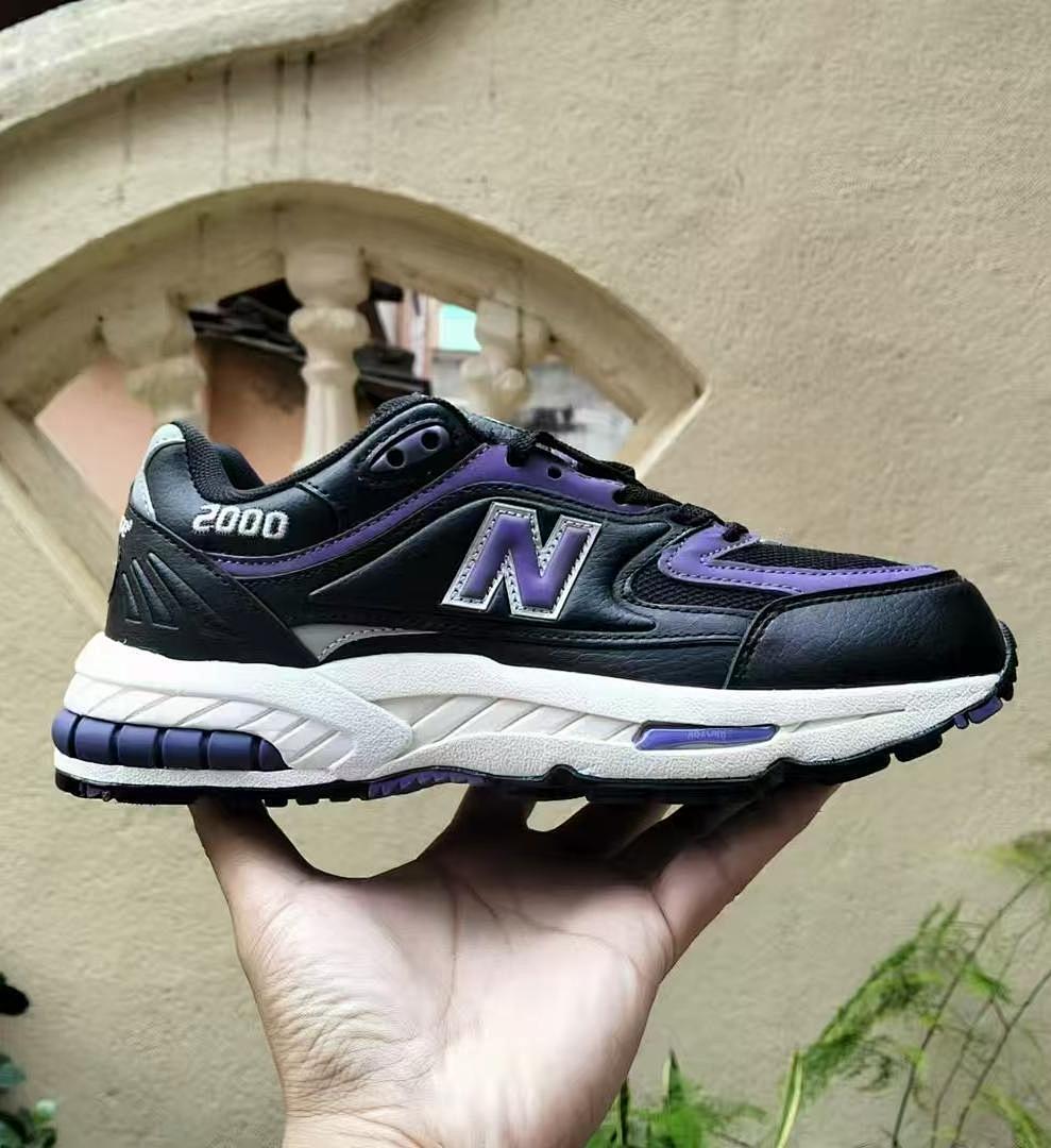 New Balance "2000" Black Purple White Unisex Running Lifestyle Sneakers Shoes Trainers