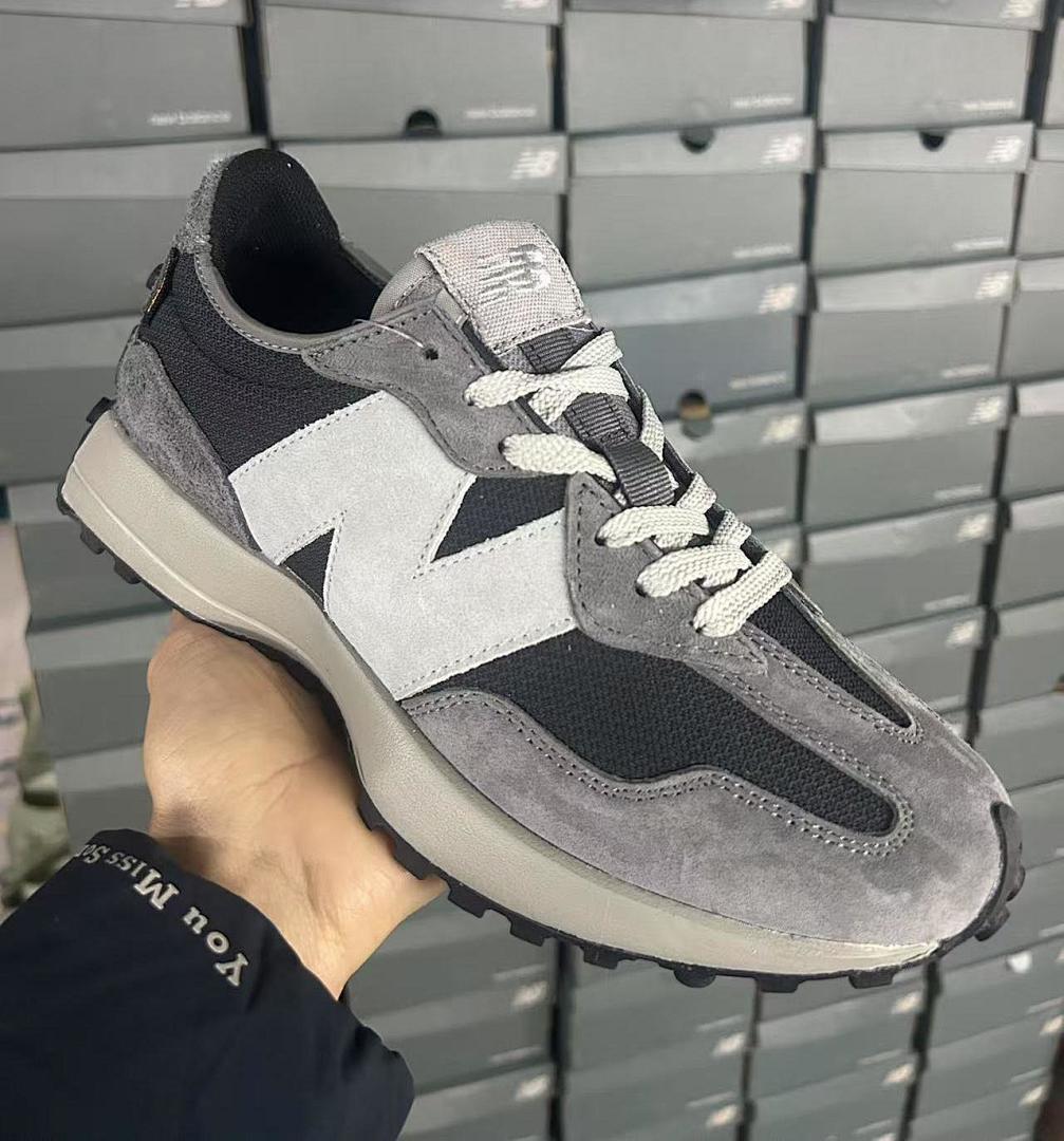 New Balance 327 Black Castlerock White MS327FD Men's Women's Lifestyle Sneakers Trainers Retro Casual Shoes