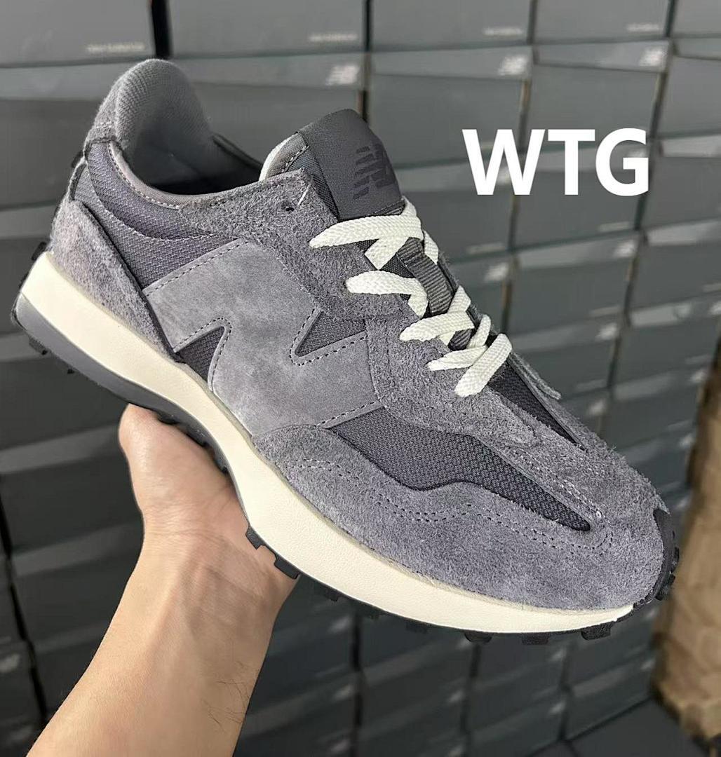 New Balance 327 Castlerock Sea Salt Grey White Suede Mesh Lifestyle Sneakers MS327CA