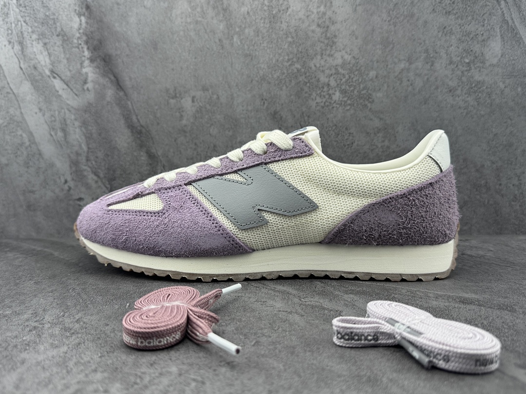 New Balance 237 Plum Moonbeam WS237PL1 Unisex Retro Lifestyle Sneakers Lavender Light Purple Cream Grey Suede Mesh Shoes