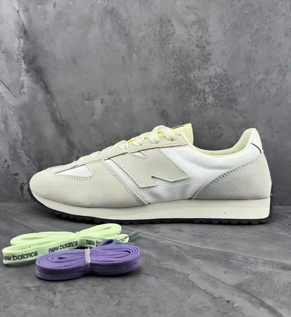 New Balance 237 MS237LA1 Men's Women's Casual Lifestyle Sneakers Light Aluminum Sea Salt Cream White Suede Retro Running Shoes