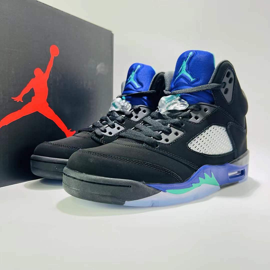 Air Jordan 5 Retro 'Aqua' Black Aquatone Concord DV0562-006 Men's Sneakers