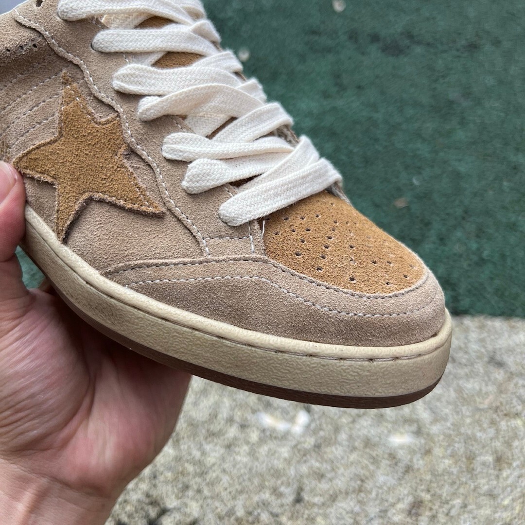 Golden Goose Ball Star Sand Suede Low-Top Sneakers - Image 3