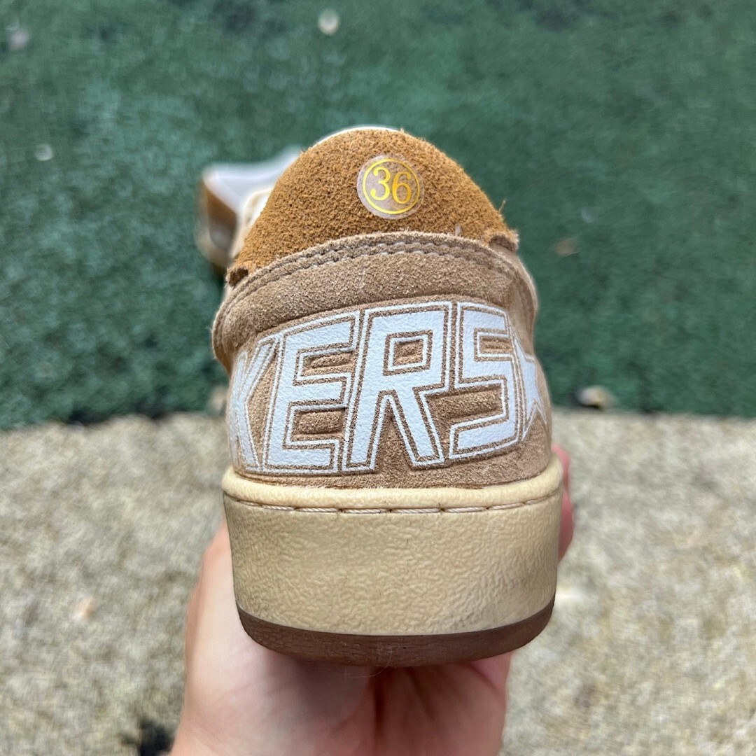 Golden Goose Ball Star Sand Suede Low-Top Sneakers - Image 8