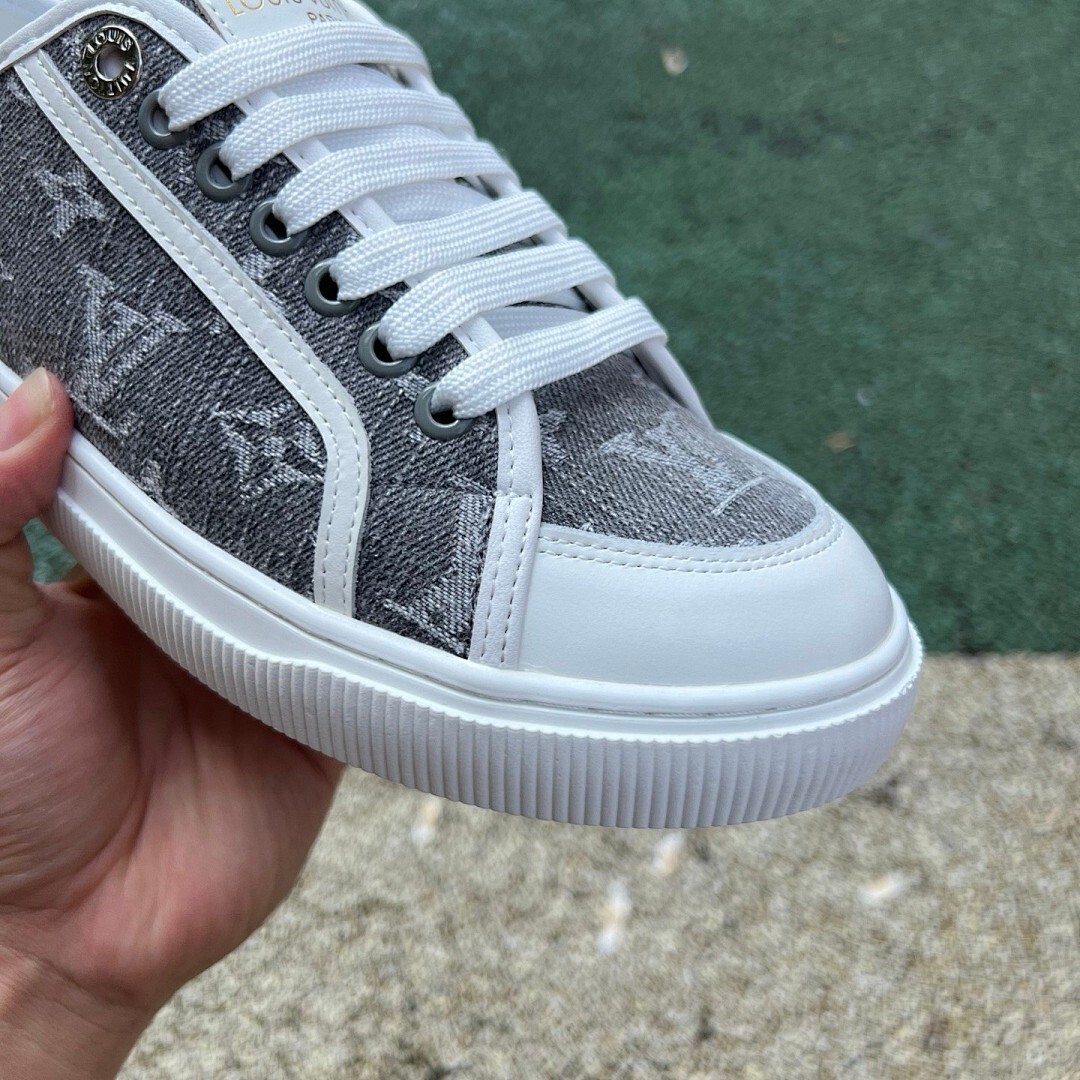 Louis Vuitton Frontrow Sneaker Monogram Denim Grey - Image 3