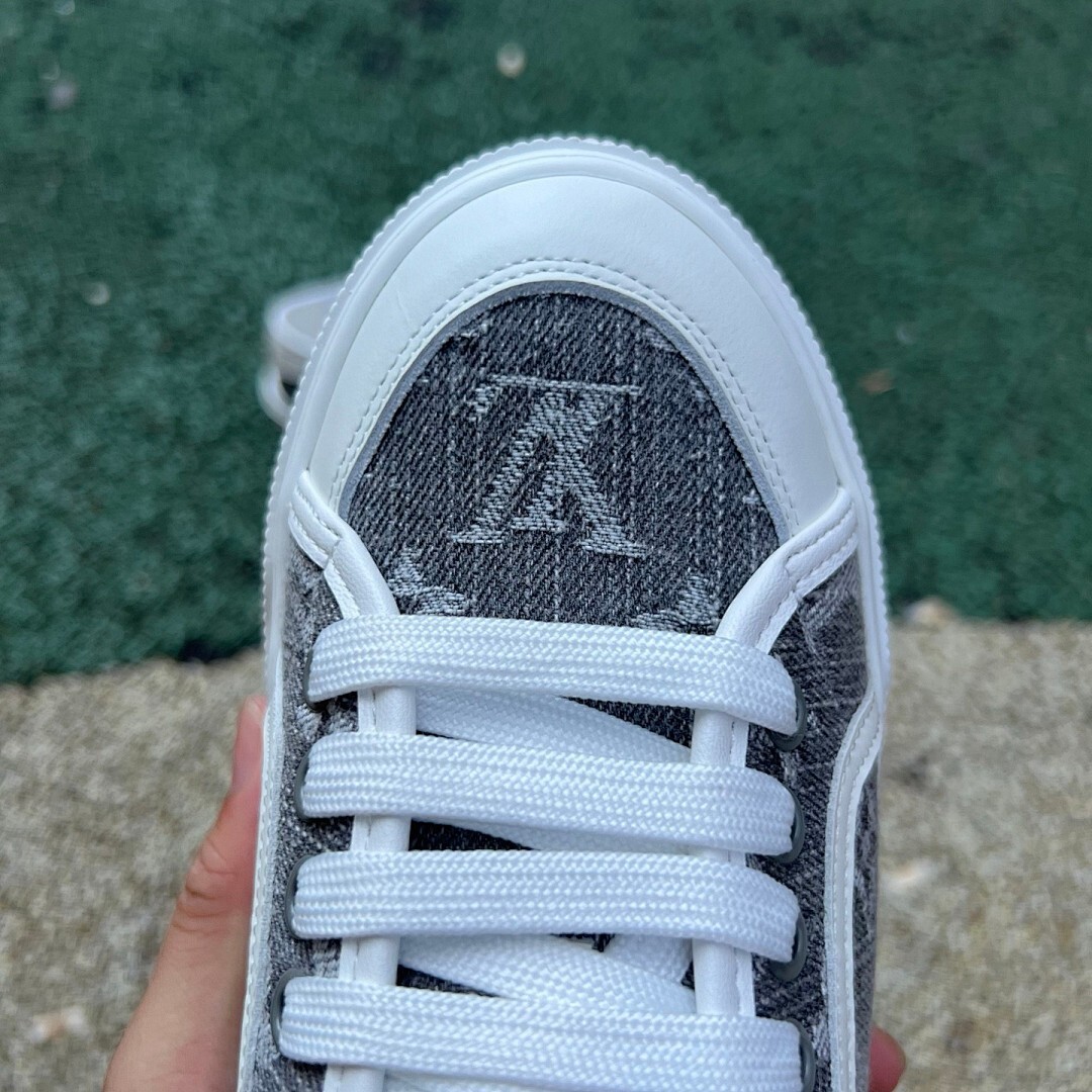 Louis Vuitton Frontrow Sneaker Monogram Denim Grey - Image 4