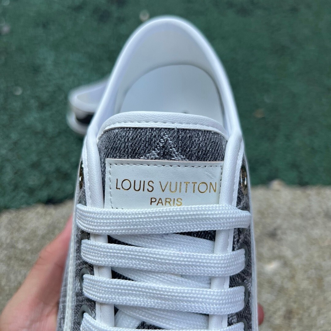 Louis Vuitton Frontrow Sneaker Monogram Denim Grey - Image 5