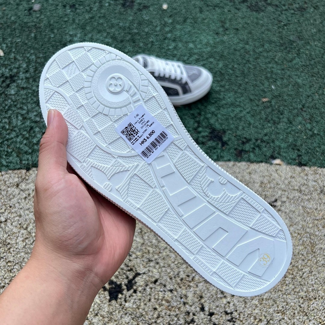 Louis Vuitton Frontrow Sneaker Monogram Denim Grey - Image 6