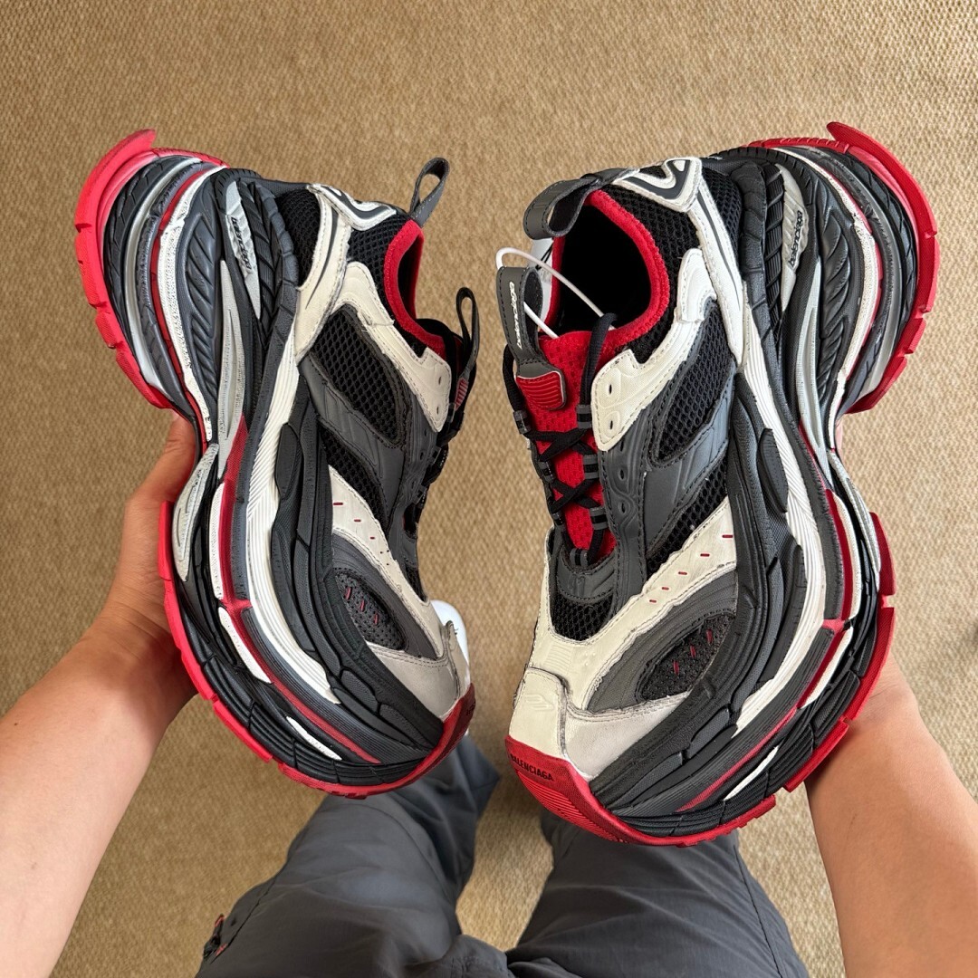 Balenciaga 3XL Trainer Black White Red Grey - Image 3