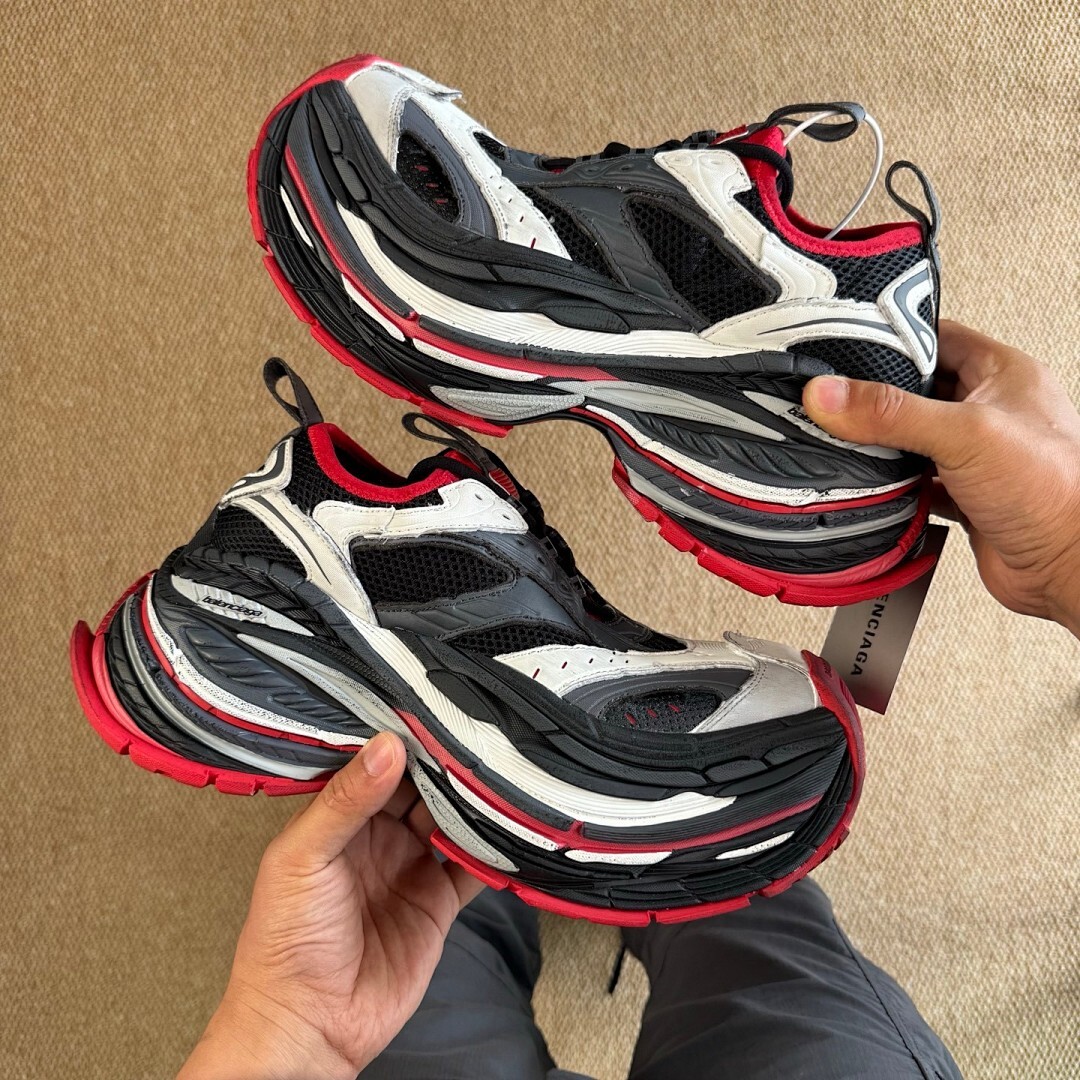 Balenciaga 3XL Trainer Black White Red Grey - Image 4