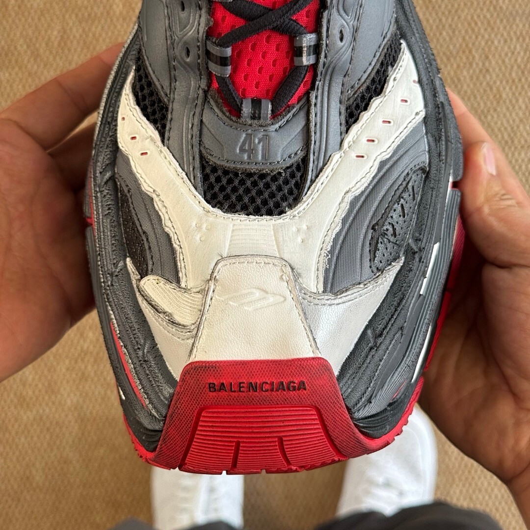 Balenciaga 3XL Trainer Black White Red Grey - Image 6