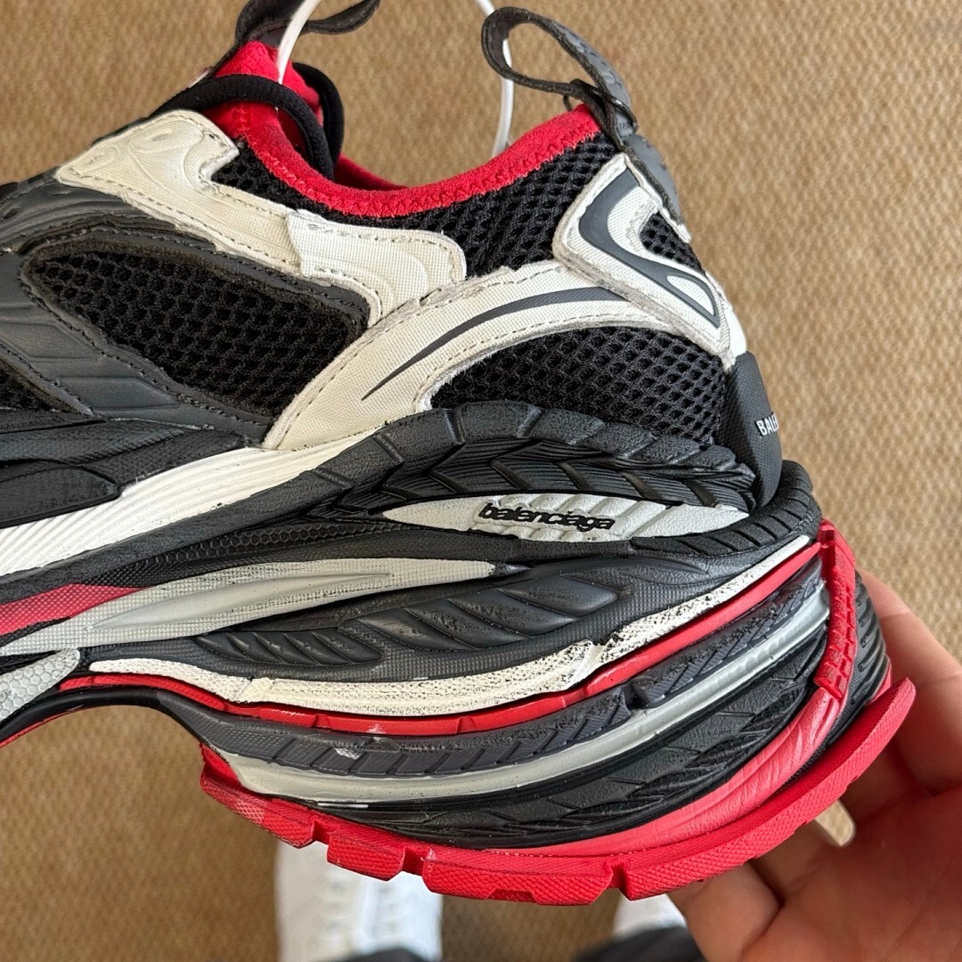 Balenciaga 3XL Trainer Black White Red Grey - Image 8