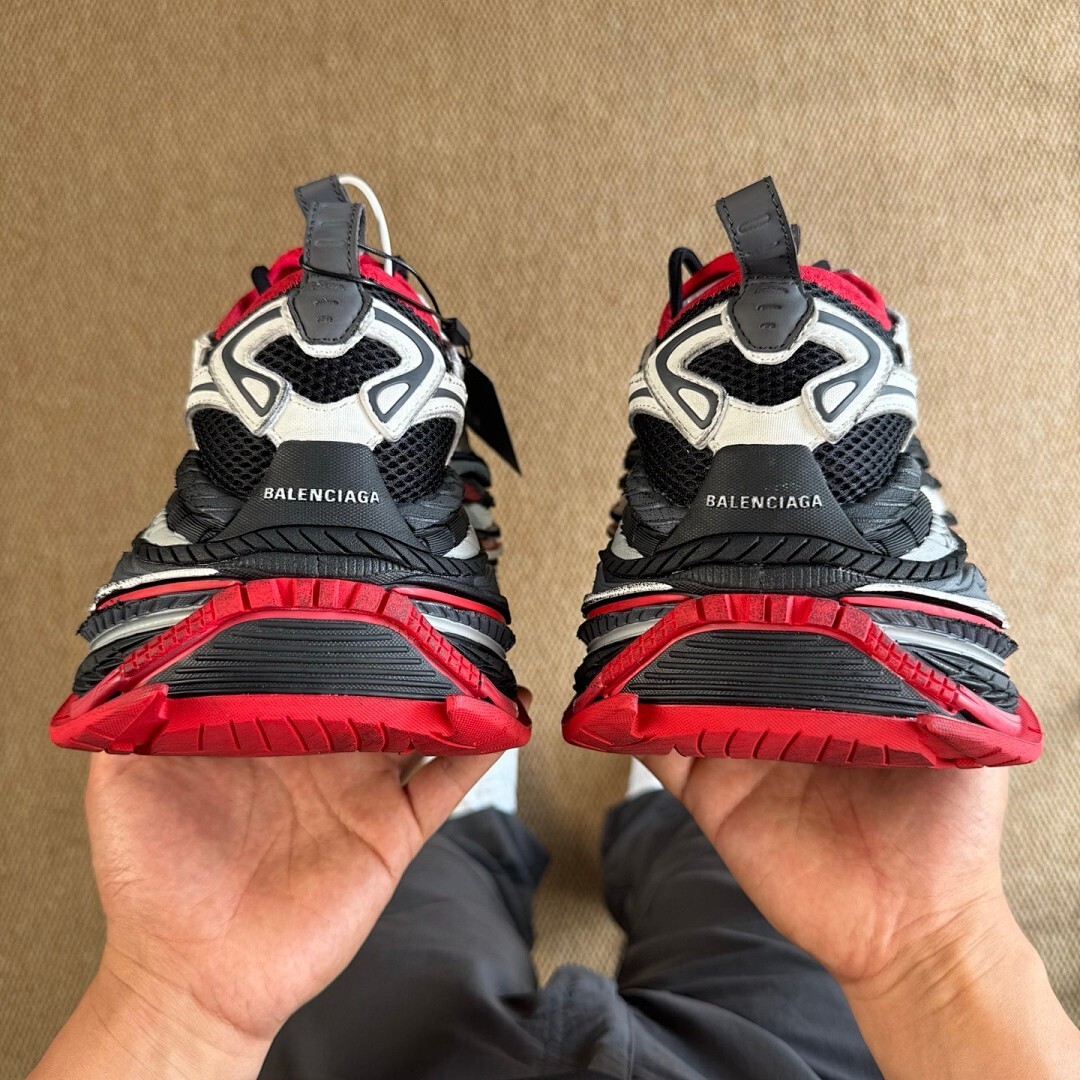 Balenciaga 3XL Trainer Black White Red Grey - Image 9