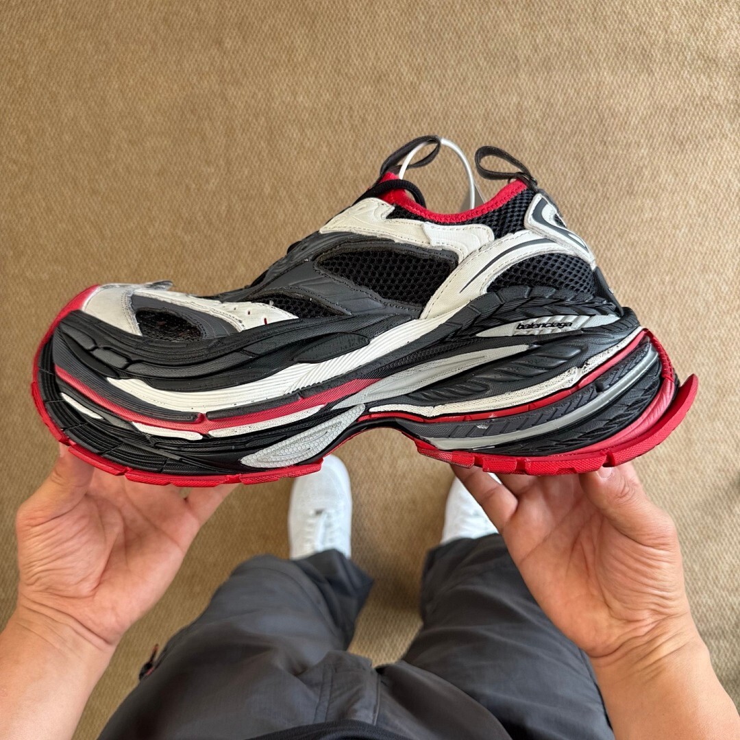 Balenciaga 3XL Trainer Black White Red Grey - Image 10