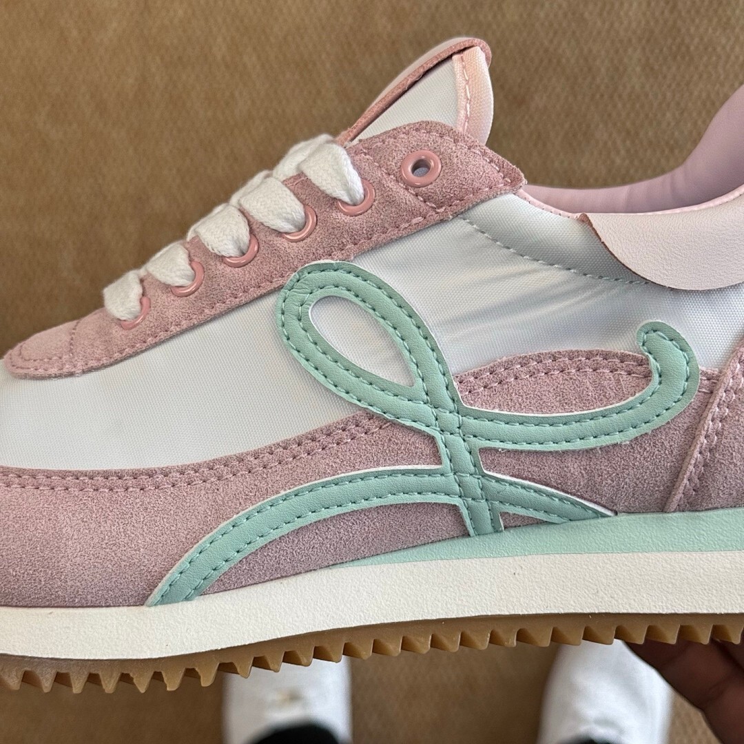 Loewe Flow Runner Sneakers Pink White Mint Green - Image 5