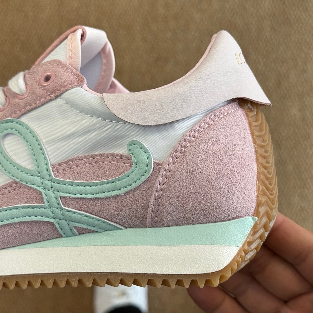 Loewe Flow Runner Sneakers Pink White Mint Green - Image 6