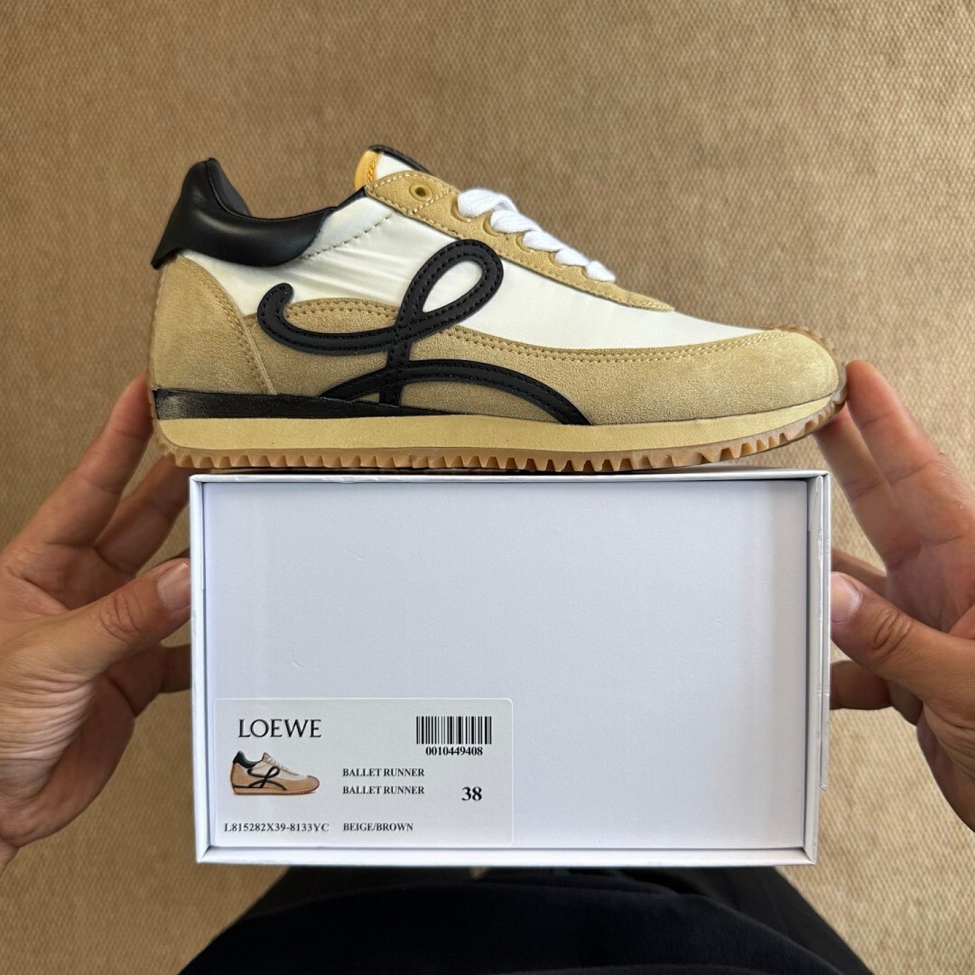 Loewe Flow Runner Sneakers White Beige Black - Image 3