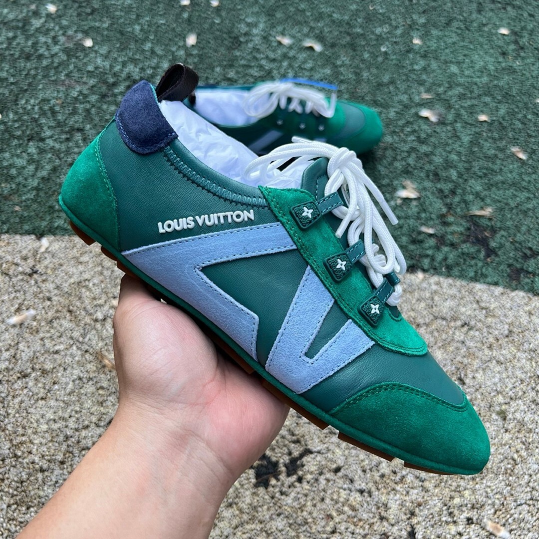 Louis Vuitton Run Away Sneaker Green Blue - Image 9