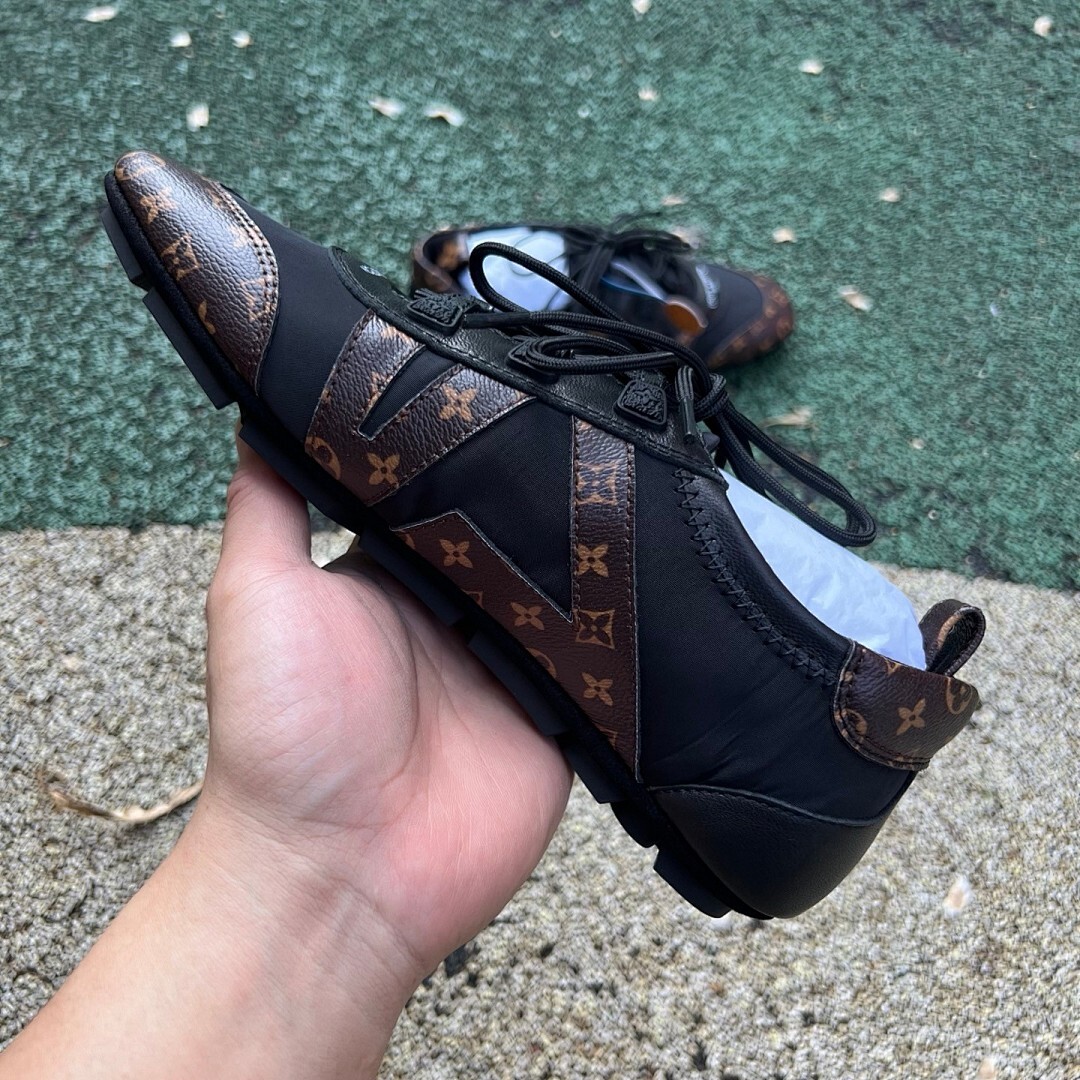 Louis Vuitton Run Away Sneaker Monogram Canvas Black - Image 8