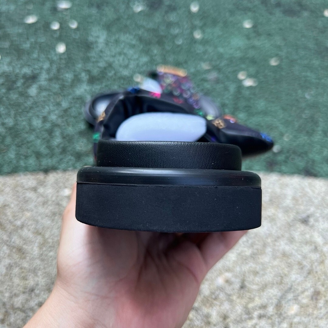 Louis Vuitton Pool Pillow Flat Mule Monogram Rainbow Black - Image 8