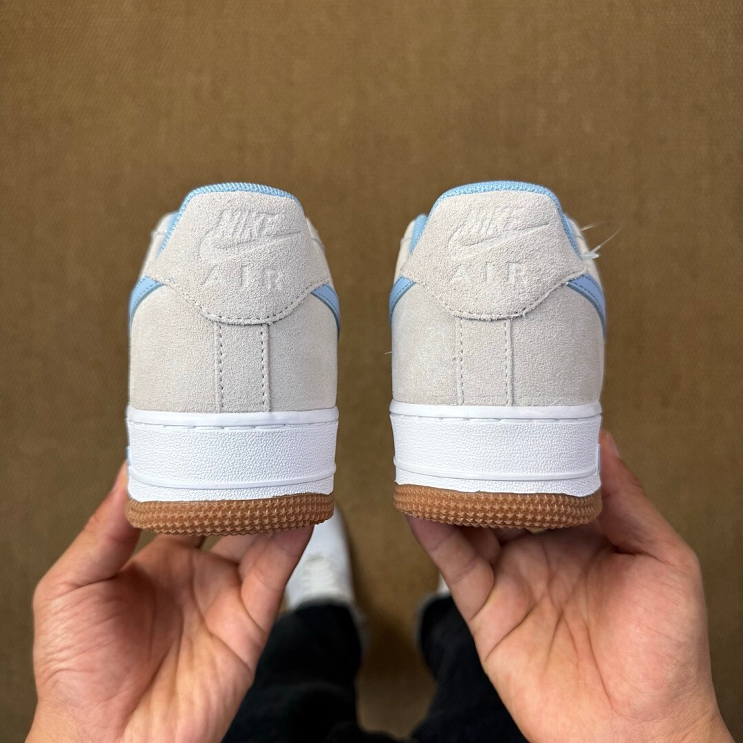 Nike Air Force 1 '07 LV8 Light Bone University Blue Gum Light Brown DX2650-001 - Image 9