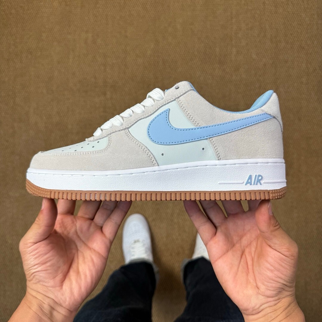 Nike Air Force 1 '07 LV8 Light Bone University Blue Gum Light Brown DX2650-001 - Image 10
