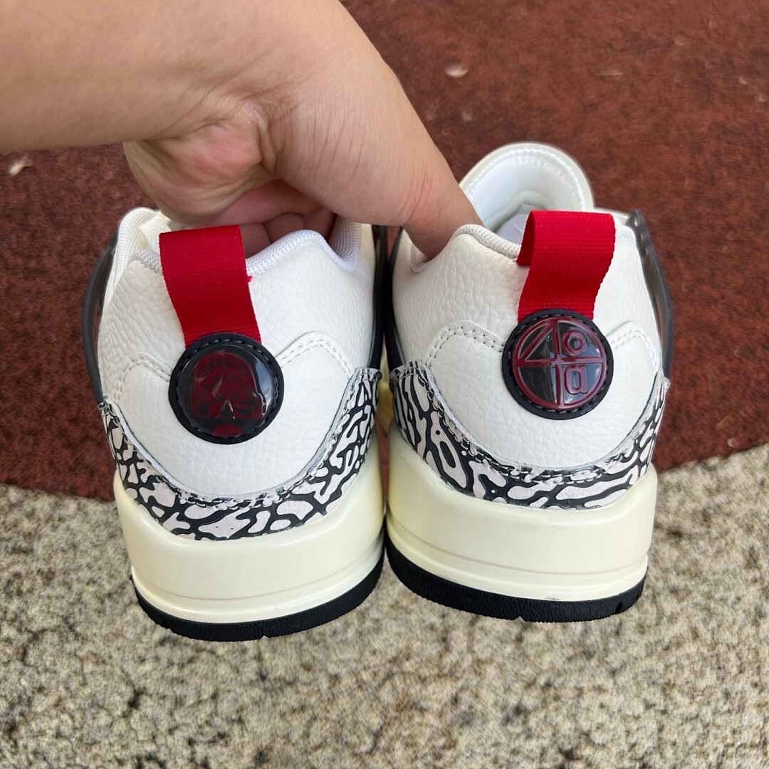 Jordan Spizike Low White True Red Cement Grey Sail - Image 3