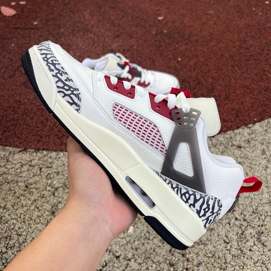 Jordan Spizike Low White True Red Cement Grey Sail - Image 8